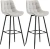 2er Set Barhocker Dartford Samt - grau Produktbild-Vorschau 8
