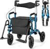 Déambulateur et fauteuil roulant 2 en 1, pneumatiques, Voir les images du produit 1