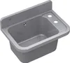 A gray sink with a backsplash is shown against a white background. Anteprima dell’immagine prodotto