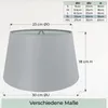Wogati® Premium Lampenschirm E14/E27 Baumwolle |Grau / Produktbild-Vorschau 4