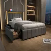 Graues Jugendbett mit Stauraum: LED-Licht, USB-C Produktbild-Vorschau 9
