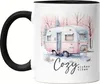 Cozy Winter Vibes Tasse Schwarz Weihnachten Schnee Camping Produktbild-Vorschau 1