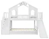 Lit superposé enfant 90 × 200 cm, lit cabane avec toboggan, Voir les images du produit 11