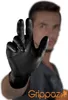 A person wearing a black glove and holding up their hand. Produktbild-Vorschau