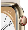 Apple Watch 8 4G 45mm Edelst. gold/Sport polarstern Produktbild-Vorschau 3