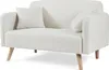 A studio shot of a beige sofa with wooden legs. Anteprima dell’immagine prodotto