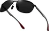 Lunettes de soleil polarisées pour hommes, noires, monture Voir les images du produit 18