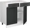 Küchenunterschrank Vicco R-Line Anthrazit Landhaus 80 cm , Produktbild-Vorschau 1
