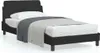 Bettgestell mit Kopfteil Schwarz 100x200 cm Samt - Produktbild-Vorschau 1