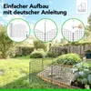 NewHabitat | 15x Teichzaun Steckzaun aus Metall Anthrazit Produktbild-Vorschau 2