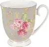 Clayre & Eef Tasse 290 ml Grün Weiß Porzellan Blumen Produktbild-Vorschau 1