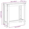 A line drawing of a bar table with dimensions indicated. Náhľad obrázku produktu