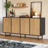 Credenza da salotto Merax con 4 ante e 8 ripiani, Anteprima dell’immagine prodotto 2