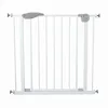 A white metal baby gate with gray accents, shown against a white background. Produktbild-Vorschau
