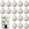 16er Set Christbaumkugeln Weiß Glas 8cm - Matt & Glänzend, Produktbild-Vorschau 3