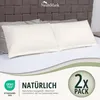 set di 2 copricuscini 100% cotone 40x60 cm bianco naturale Anteprima dell’immagine prodotto 6