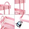 A collage of close-up shots of a pink rolling cart. Anteprima dell’immagine prodotto