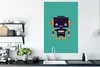 MuchoWow® Poster Roboter - Gesicht - Antenne - Blau - Produktbild-Vorschau 3