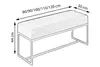 AX LIVING Sitzbank gepolstert Acciarolli 1 120cm – Produktbild-Vorschau 4