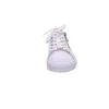 A white sneaker is shown from the front on a white background. Produktbild-Vorschau