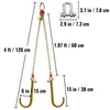 A product image showing a lifting chain with dimensions and a separate shackle. Podgląd zdjęcia produktu