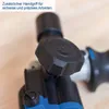 Close-up of a black knob on a power tool, with a blue accent visible. Produktbild-Vorschau