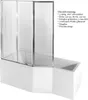 ECOLAM Duschbadewanne Set Badewanne + Glasabtrennung Produktbild-Vorschau 9