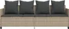 vidaXL Sonnenliege mit Kissen Hellgrau Poly Rattan Produktbild-Vorschau 5