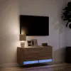 vidaXL TV-Wandschrank mit LED-Leuchten Braun Eichen-Optik Produktbild-Vorschau 5