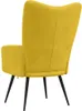 vidaXL Fauteuil relax jaune moutarde velours Voir les images du produit 4
