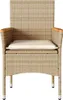 vidaXL Gartenstühle mit Kissen 2 Stk. Beige Poly Rattan Produktbild-Vorschau 5