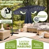 tillvex hliníkový konzolový slunečník tmavě modrý LED Náhled obrázku produktu 3