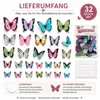 32 Stück 3D-Schmetterlinge Wanddeko bunt – Produktbild-Vorschau 7
