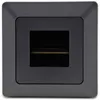 A close-up studio shot of a square, recessed LED light fixture with an anthracite finish. Produktbild-Vorschau