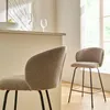 CALICOSY - Lot de 2 tabourets en tissu chiné et pieds en Voir les images du produit 4