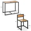 COSTWAY 3 pcs. Bar de cuisine Table haute avec 2 chaises de Voir les images du produit 2