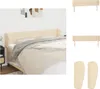 vidaXL Kopfteil mit Ohren Creme 183x23x78/88 cm Stoff -  Produktbild-Vorschau 1