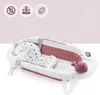 Faltbare Babywanne mit Thermometer, Altrosa Produktbild-Vorschau 8