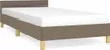vidaXL Bettgestell mit Kopfteil ohne Matratze Taupe 90x200 Produktbild-Vorschau 1