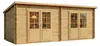 Alpholz Gartenhaus Maria Twin aus Holz in Naturbelassen mit Produktbild-Vorschau 9