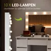 Juskys Schminktisch Talea mit LED, 7 Schubladen & großem Produktbild-Vorschau 3