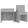 vidaXL Set tavoli 3 pezzi cemento grigio legno materiale Anteprima dell’immagine prodotto 17