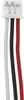 A close-up view of a white connector with three wires: white, black, and red, extending downwards. Náhled obrázku produktu