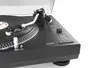 Close-up view of a black TechniSat TECHNIPLAYER LP 300 turntable. Produktbild-Vorschau