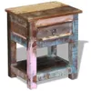 vidaXL Table d'appoint avec 1 tiroir Vieux bois massif Voir les images du produit 3