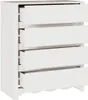 vidaXL Kommode Drammen Weiß 76,5 x 40 x 91 cm Massivholz Produktbild-Vorschau 3