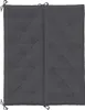 A dark gray tufted cushion for a garden bench, shown flat against a white background. Voir les images du produit