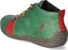 A side view of a green leather shoe with red and tan accents. Anteprima dell’immagine prodotto