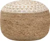 vidaXL Ručne vyrobený sedací puf biely 45x30 cm Juta Náhľad obrázku produktu 3