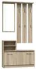 A hallway furniture set including a mirror, coat rack, and shoe cabinet. Anteprima dell’immagine prodotto
